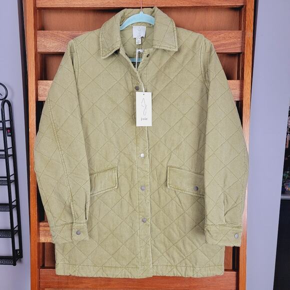 NWT Joie Sage Quilted Oversized Shacket, Sz XS - Picture 6 of 7